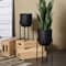 CosmoLiving by Cosmopolitan Black Metal Planter with Removable Stand Set, 22" & 20"